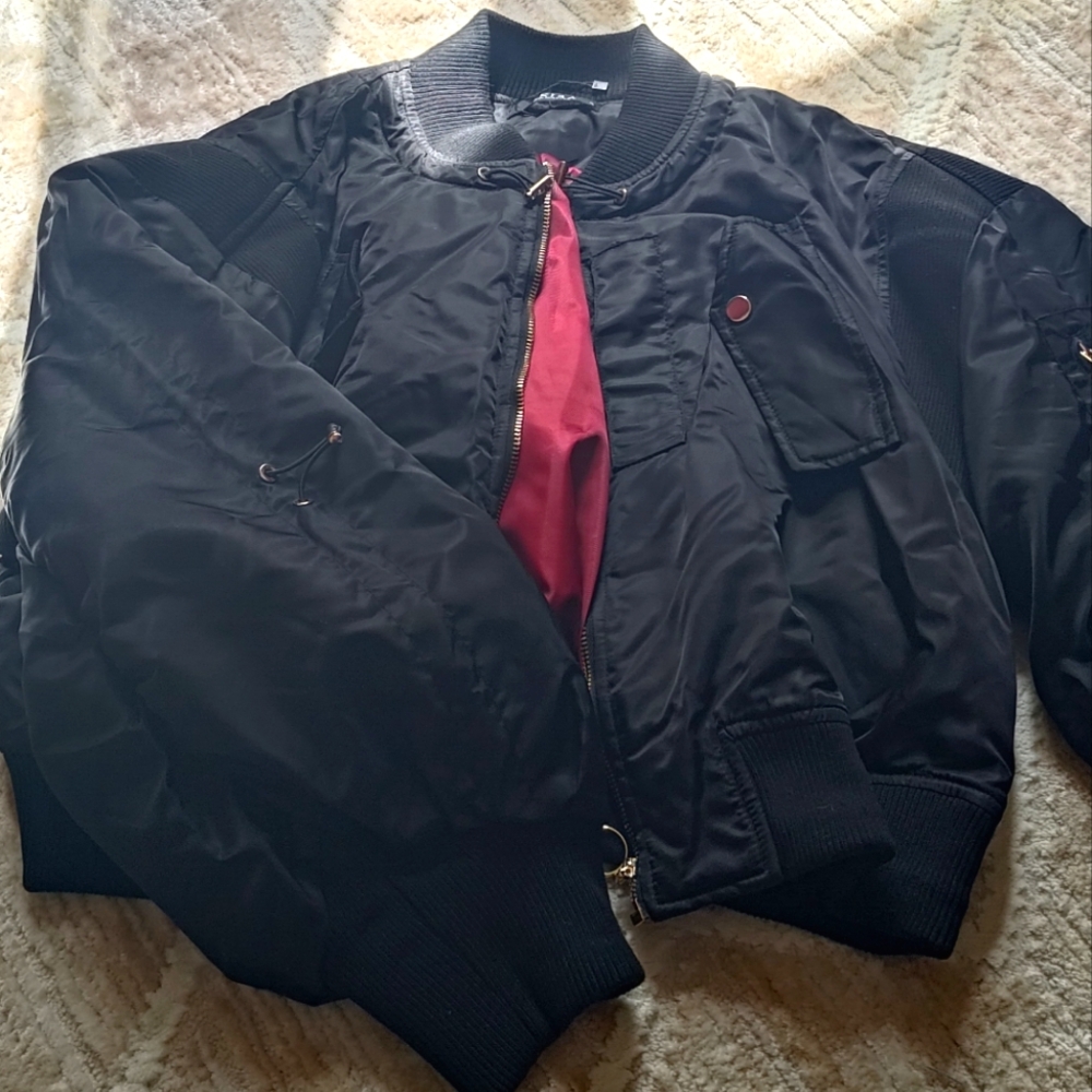 NWT Akira Black/Red Jacket Gold Details